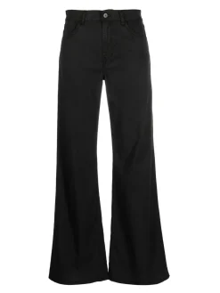 Jeans neri ampia ampia svasato