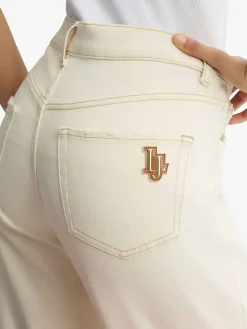 Jeans palazzo beige lunghi