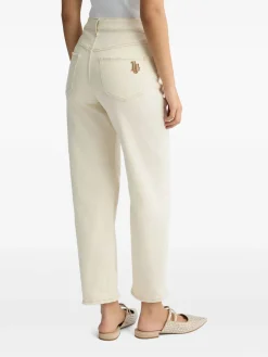 Jeans palazzo beige lunghi