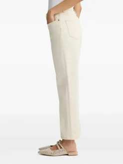 Jeans palazzo beige lunghi