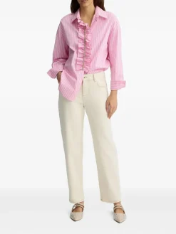 Jeans palazzo beige lunghi