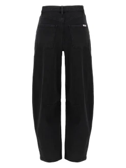 Jeans per gamba a barile nera