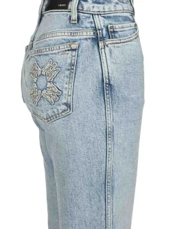 Jeans sottili con patch quad ma