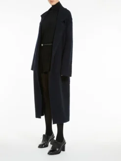 Lana jene e cappotto in maglia in cashmere