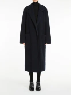 Lana jene e cappotto in maglia in cashmere