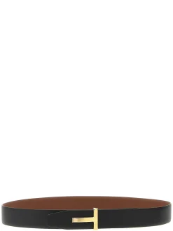 Logo Buckle Reversible Belt