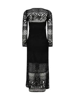 Lungo Vestito all'uncinetto con openwork