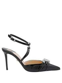 Mach & Ampmach Black Double Heart Pumps