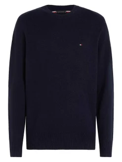 Maglia Girocollo Blu Navy Con Mini Logo