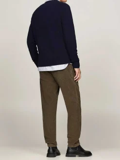 Maglia Girocollo Blu Navy Con Mini Logo