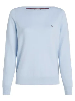 Maglia Girocollo Celeste Con Mini Logo