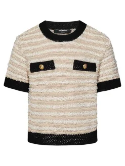 Maglia In Cotone Con Righe