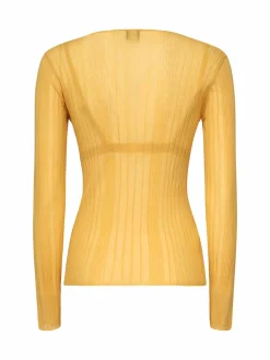 Maglione a coste semi-sheer
