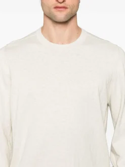 Maglione a maniche lunghe in cotone beige