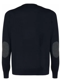 Maglione con patch di profilo sui gomiti