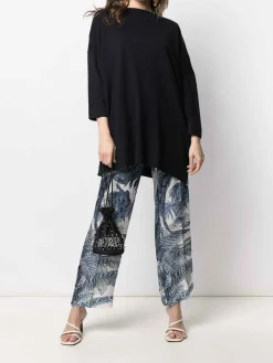 Maglione con scollo da barca di cotone