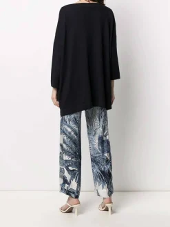 Maglione con scollo da barca di cotone