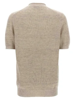Maglione di cotone in lino
