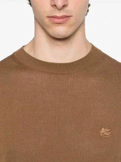 Maglione di cotone marrone