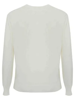 Maglione di crepe di cotone bianco