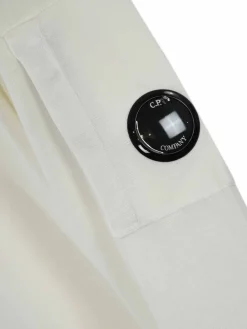Maglione di crepe di cotone bianco