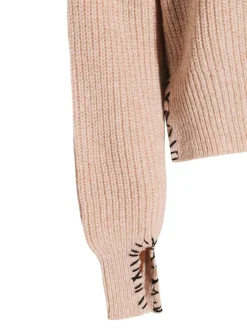 Maglione di lana vergine rosa