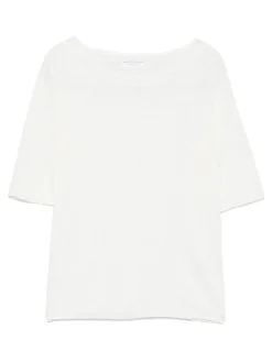 Maglione di lino bianco
