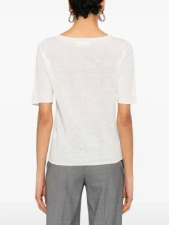 Maglione di lino bianco