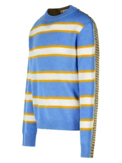 Maglione di miscela mohair azzurro