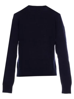 Maglione di mix di lana grafica blu