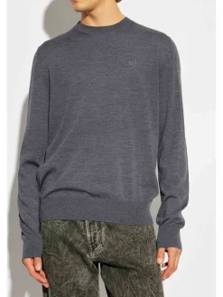 Maglione grigio di lana vergine