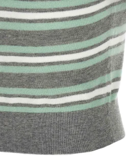 Maglione in cristallo a strisce grigio