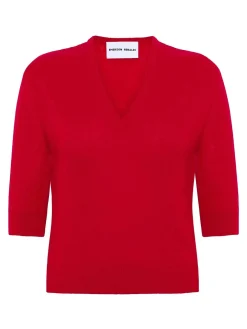 Maglione profondo del scollo a V.