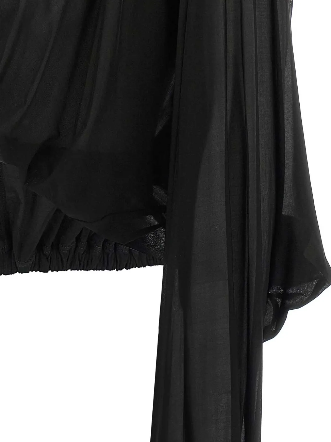 Maglione tunico con cappuccio ritagliato
