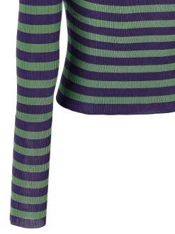 Maglione viscoso a strisce