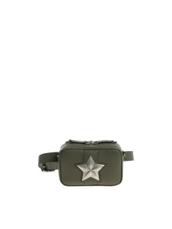 Marsupio in pelle verde