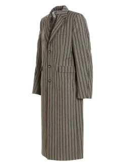 Maxi cappotto a righe