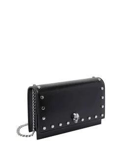 McQueen Black Small Skull Crossbody Borsa