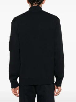 Midnight Blue Turtleneck Cardigan