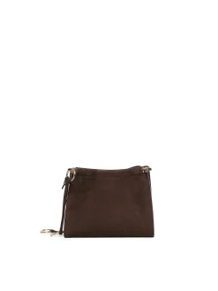 Mini borsa a clic in NUBUCK