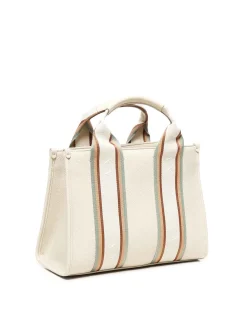 Mini borsa con bande contrastanti
