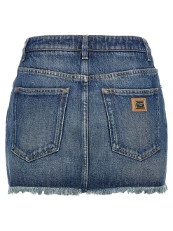 Mini gonna in denim