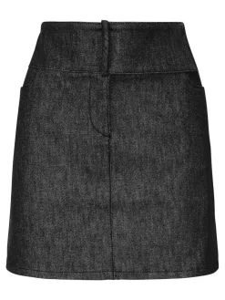 Mini gonna in denim con cintura