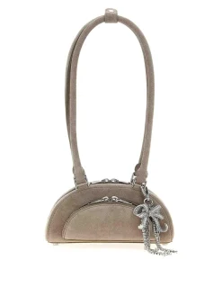 Mini in pelle scamosciata con spalline Charm
