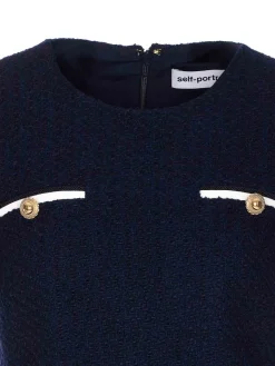 Mini Vestito blu boucle