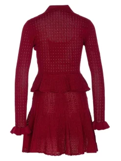 Mini Vestito da maglia bordeaux