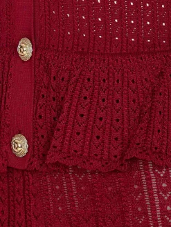 Mini Vestito da maglia bordeaux