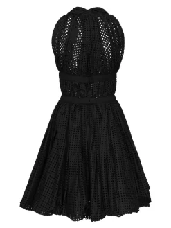 Mini Vestito poplin perforato