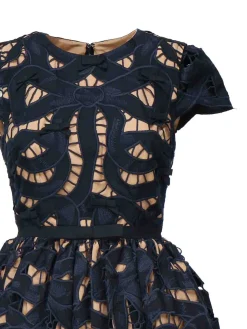 Mini Vestito ricamato con arco