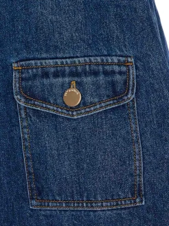 Mini Vestito senza maniche in denim
